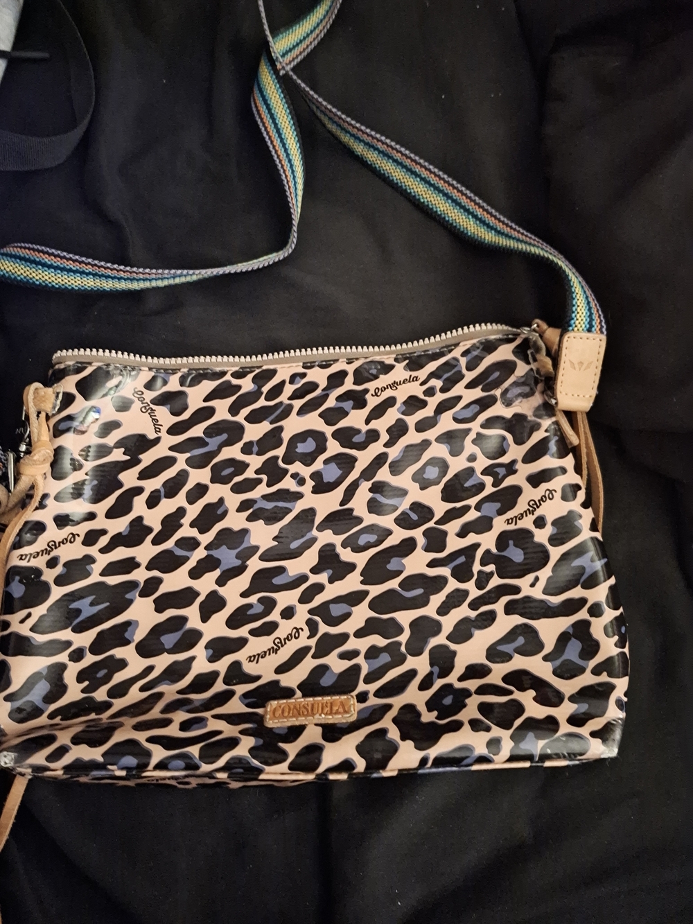 Consuela Pink Leopard Crossbody Bag
